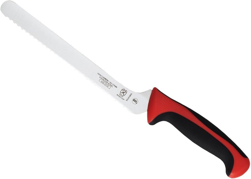 8" Millennia Bread Knife-offset, wavy edge by Mercer Culinary