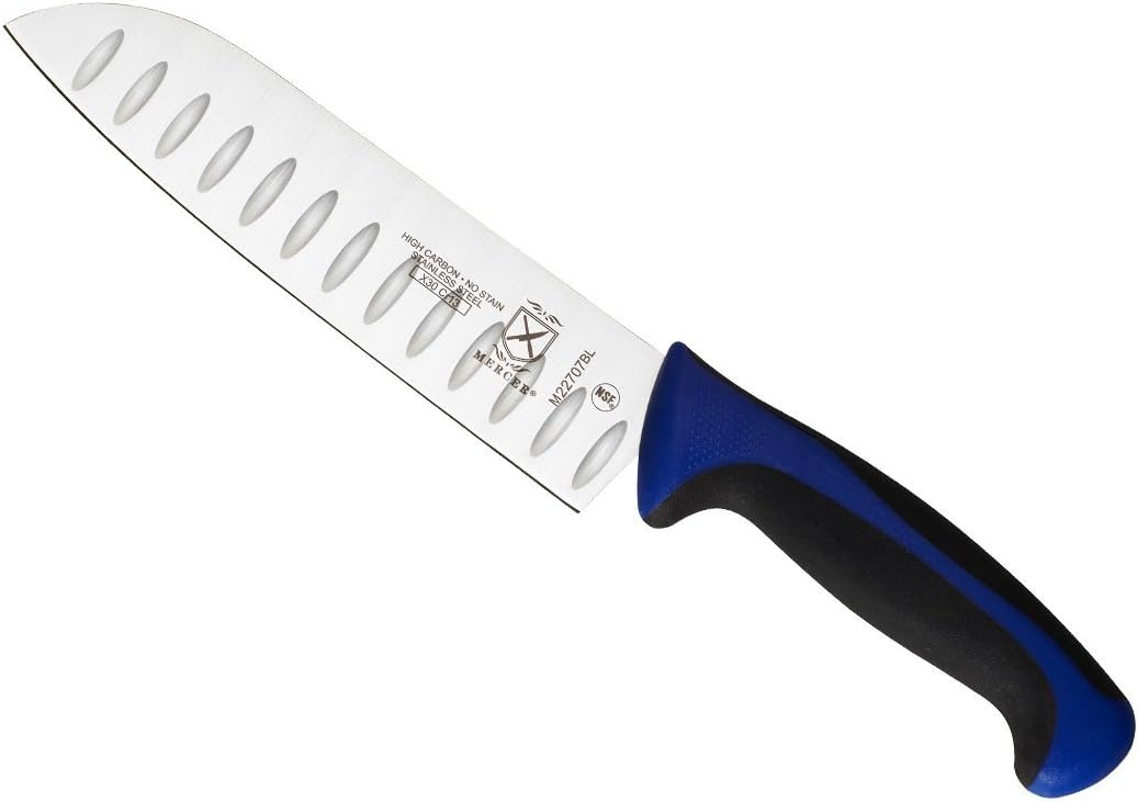 7" Millennia Santoku Knife-granton edge by Mercer Culinary