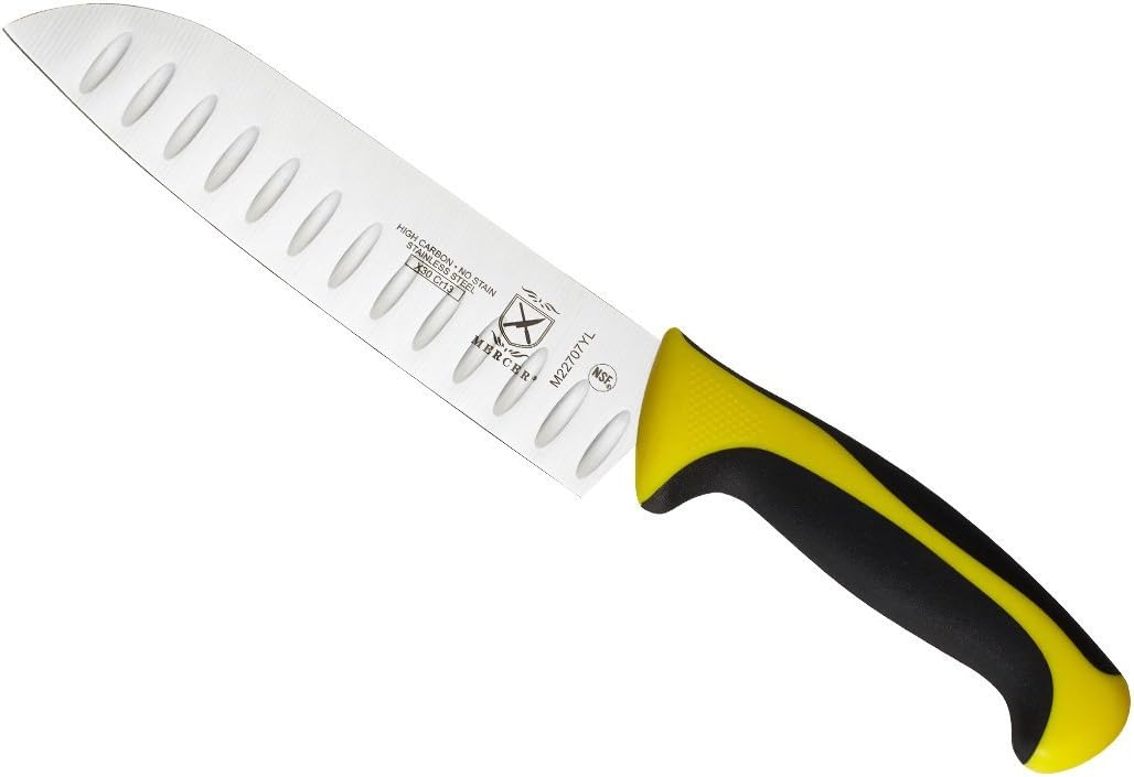 7" Millennia Santoku Knife-granton edge by Mercer Culinary