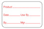 1" x 1.5" Dissolvable Product Date Label