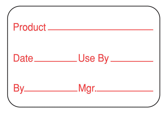 1" x 1.5" Dissolvable Product Date Labels