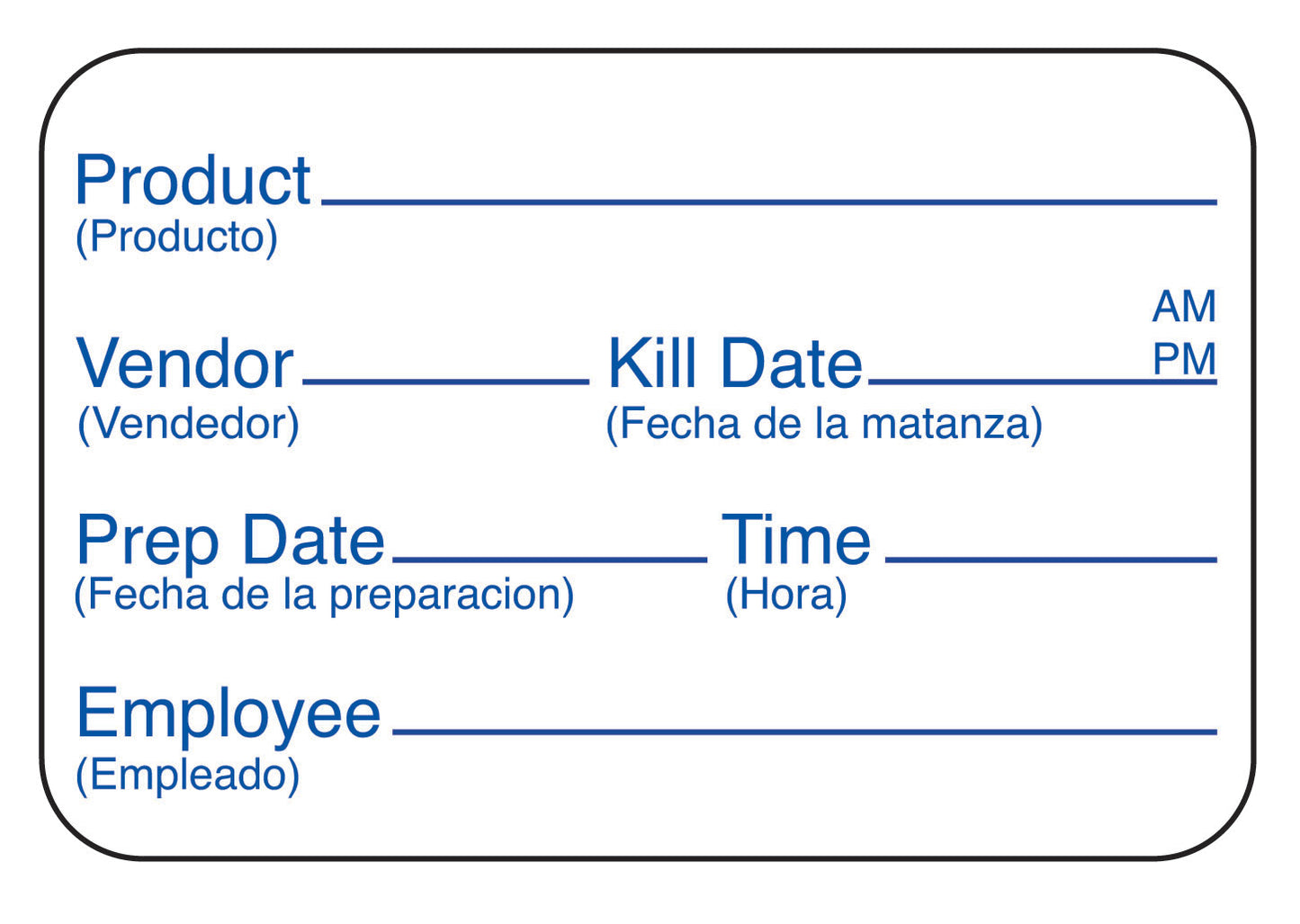 1" x 1.5" Dissolvable Product - Kill Date Label